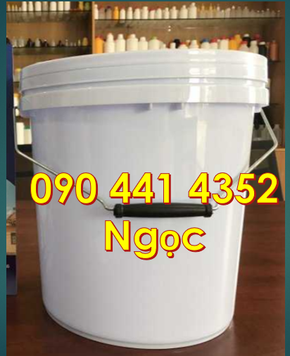 SX vỏ thùng sơn 16 lít màu vàng, thùng sơn 18 lít rỗng, xô nhựa 20L