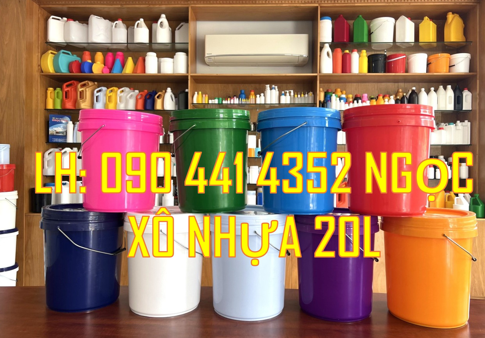 SX vỏ thùng sơn 16 lít màu vàng, thùng sơn 18 lít rỗng, xô nhựa 20L