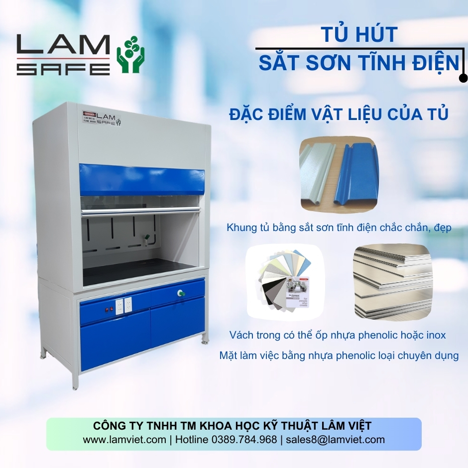 Tủ hút sắt sơn tĩnh điện Lâm Việt