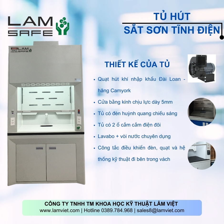 Tủ hút sắt sơn tĩnh điện Lâm Việt