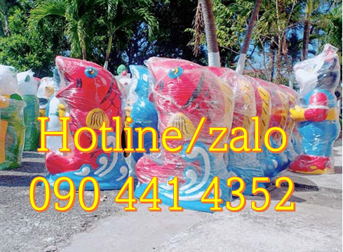 Thùng rác cá heo composite, thùng rác nhựa cá chép, thùng rác con thú
