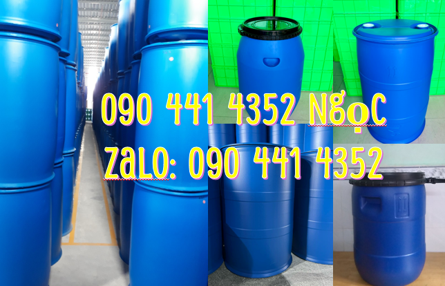PP thùng phuy nhựa 100 lít, thùng phuy đựng hoá chất, mới, cũ số lượng