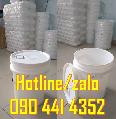 SX vỏ thùng sơn nhựa PP, xô nhựa 18 lít nắp rót, vỏ thùng sơn 16 lít