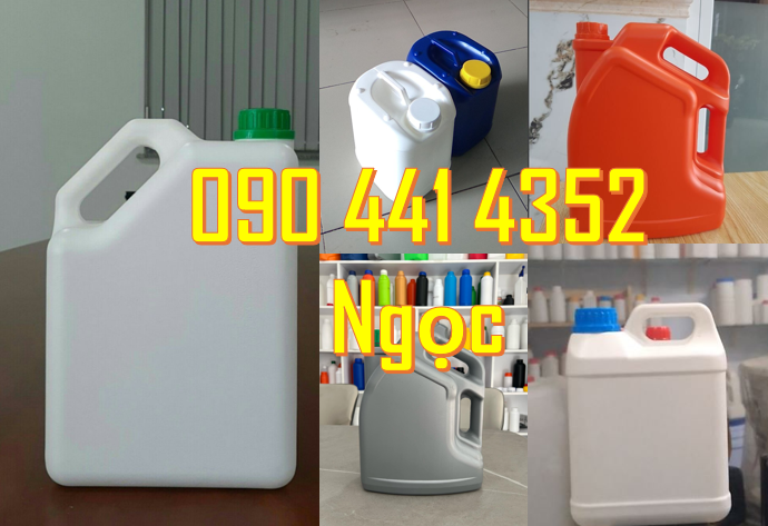 Bán can nhựa 5 lít vuông, can nhựa 2 lít vuông, can nhựa 1 lít vuông