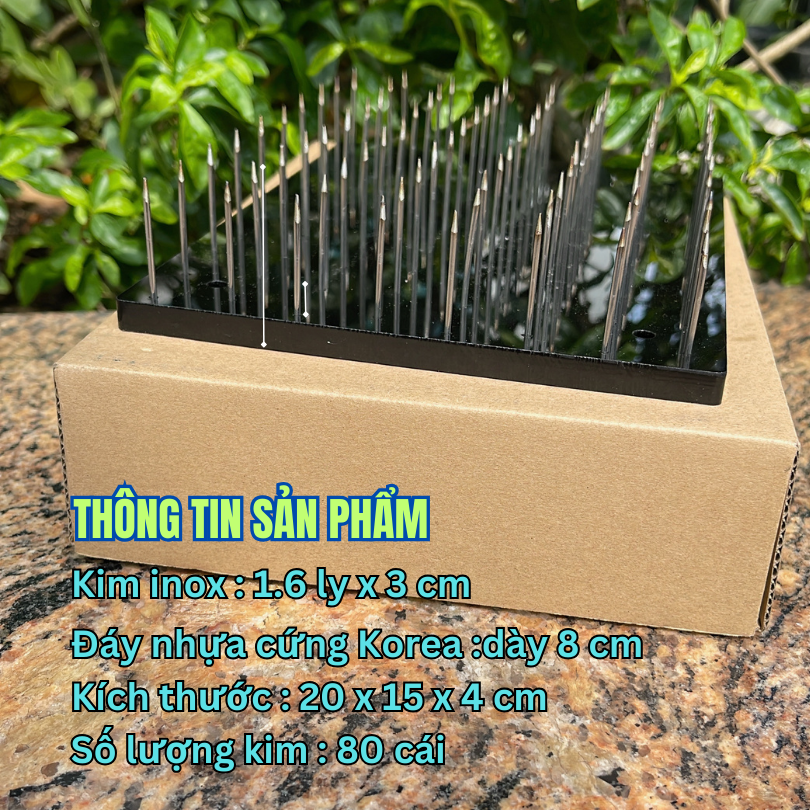 Bàn kim inox chống thiên địch, cú mèo, tắc kè, rắn