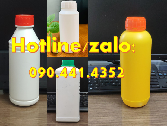 PP chai nhựa 1 lít giá sỉ, chai nhựa 500ml tròn, vuông, màu yêu cầu