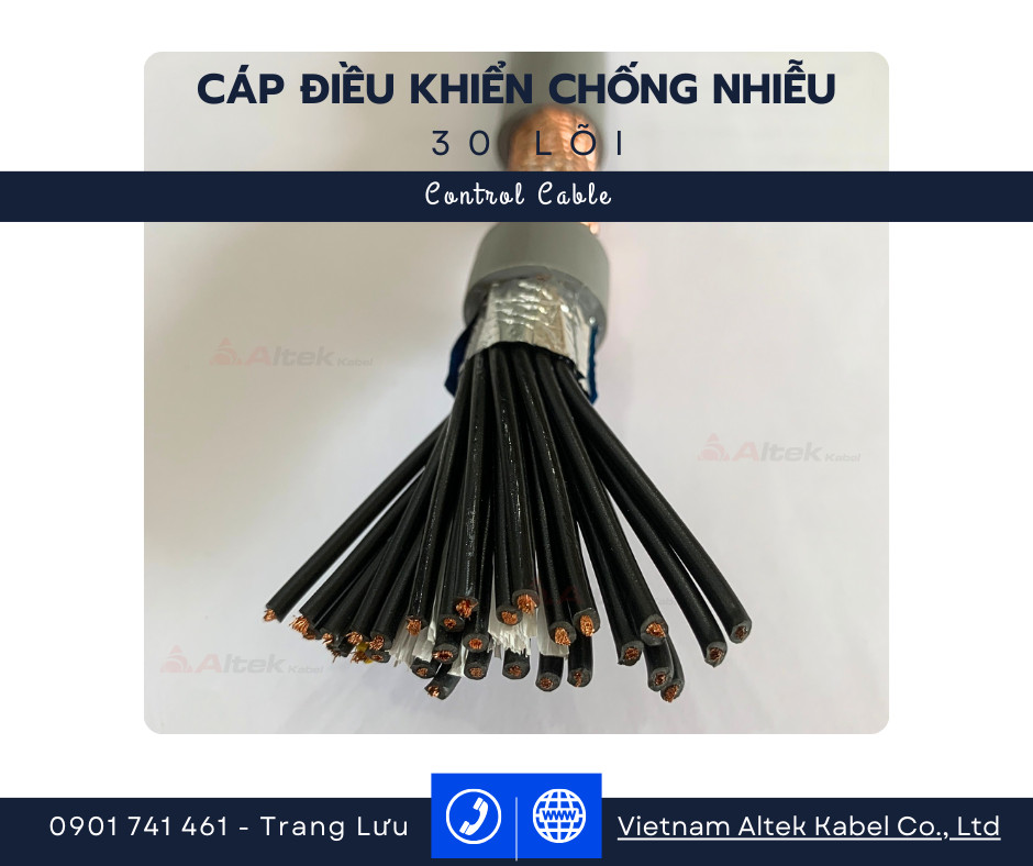 Cáp điện chống cháy chống nhiễu có lớp amiang chịu nhiệt 2x1.5