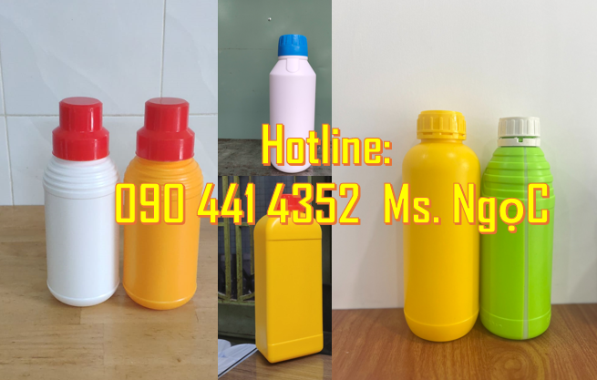 SX chai nhựa 1 lít, chai nhựa tròn 0.5 lít, chai vuông 250ml trắng,