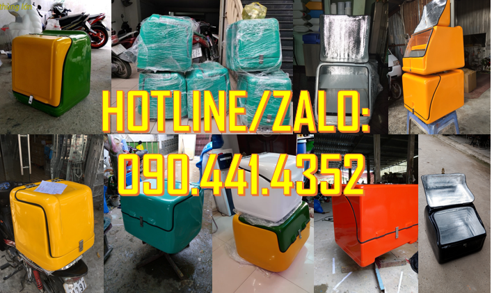 Gia công thùng chở hàng giá rẻ, thùng ship hàng có ngăn đựng đá,