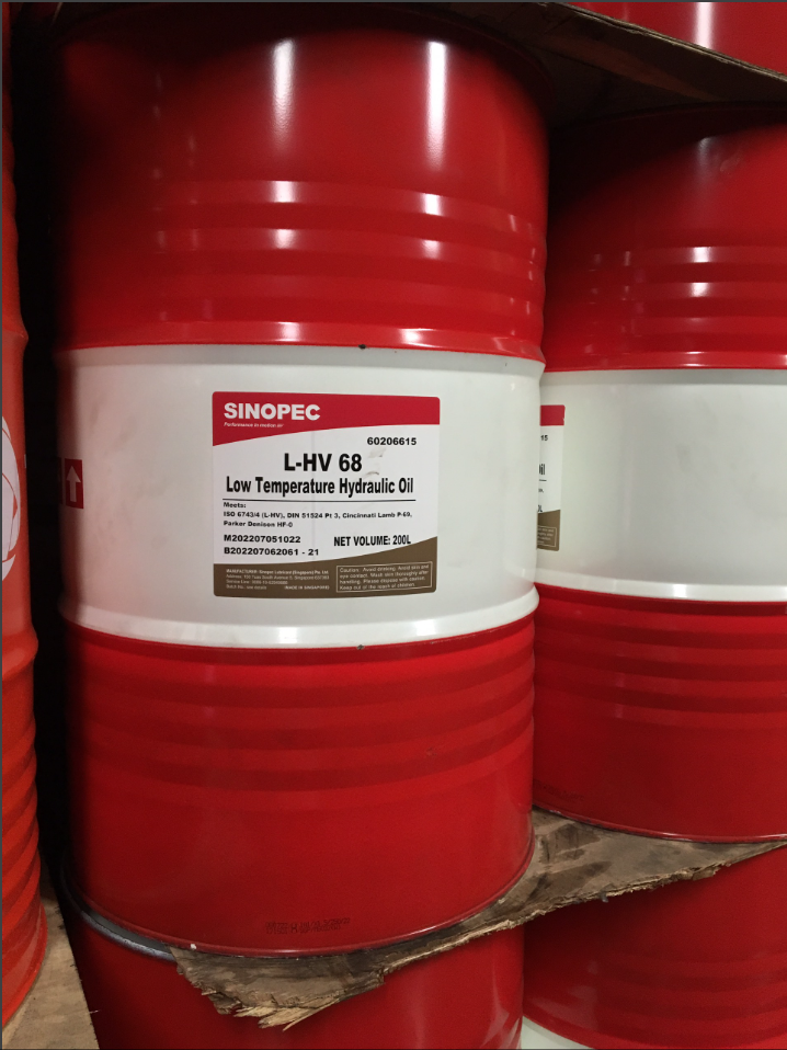 Dầu thủy lực Sinopec L-HV 46/68 - 200L nhiệt độ thấp