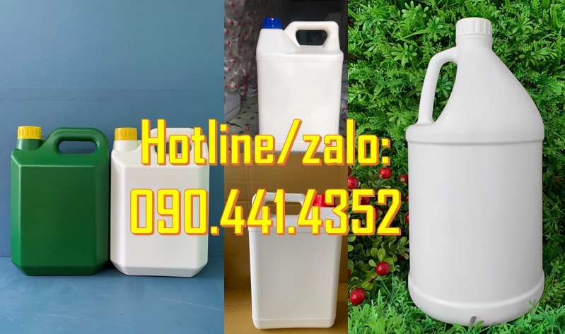 Can nhựa 0.5L sỉ, giá can nhựa 1 lít tròn, can nhựa 2 lít rẻ, can nhựa