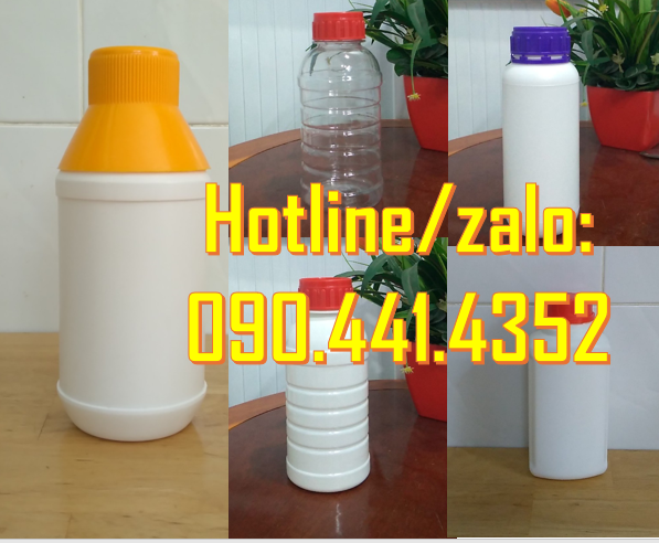 Chai nhựa 1 lít sỉ lẻ, vỏ chai nhựa 0.5 lít trắng đựng hoá chất