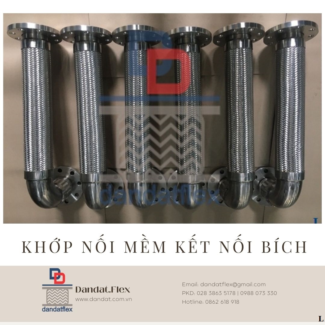Khớp nối mềm inox, khớp giãn nở nhiệt, ống nối mềm, ống bù trừ giãn nở