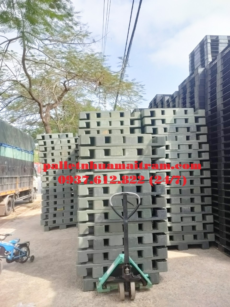 Đại lý phân phối pallet nhựa cũ tại Bình Thuận