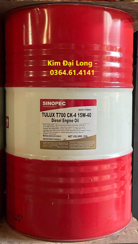 Sinopec Tulux T700 CK4 dầu động cơ DIESEL - 200L