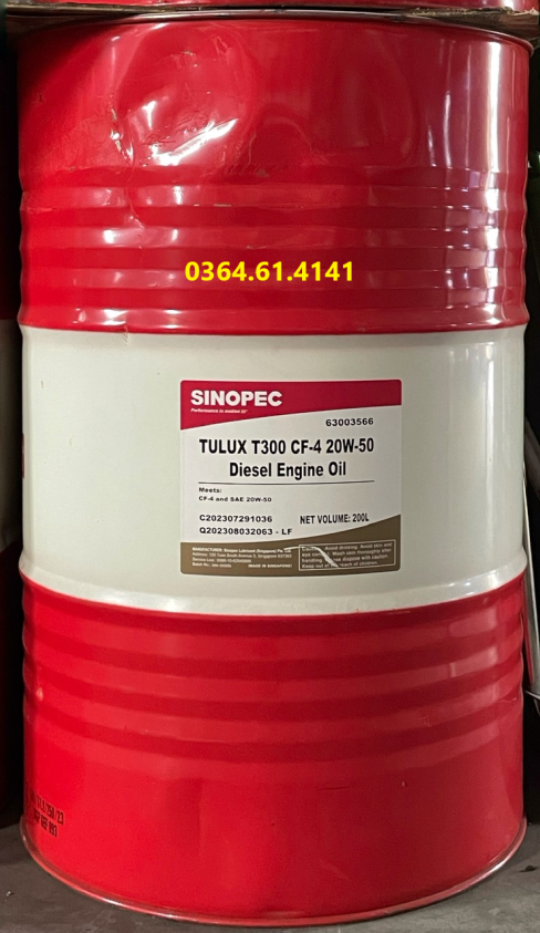 Dầu động cơ Sinopec Tulux T300  CF4 - 200L