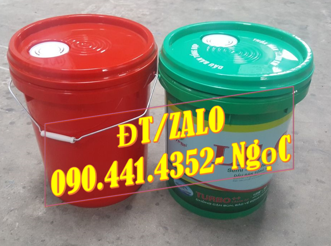 Vỏ thùng sơn 16 lít, thùng nhựa 18 lít vuông, xô nhựa 18 lít đựng dầu