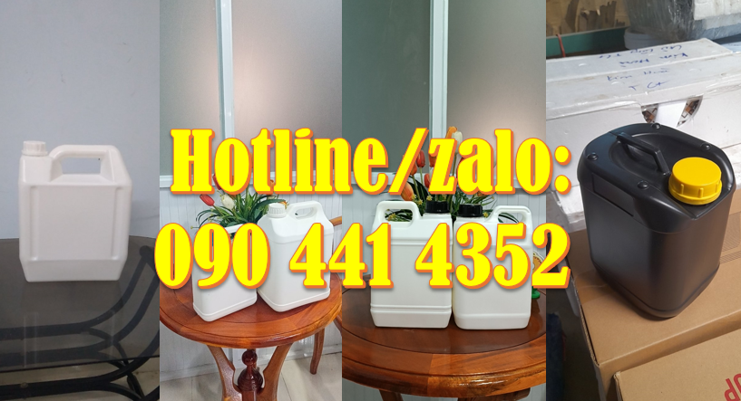 Can nhựa 5 lít giá rẻ, can nhựa 2 lít đựng thảo mộc, can 1 lít vuông