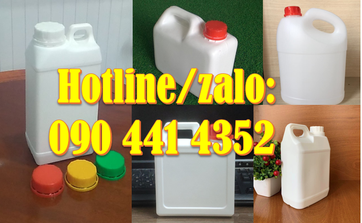 Can nhựa 5 lít giá rẻ, can nhựa 2 lít đựng thảo mộc, can 1 lít vuông