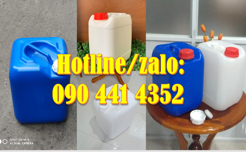 Bán can nhựa 10 lít dày, can nhựa 20 lít đựng dung môi, can đựng 25L