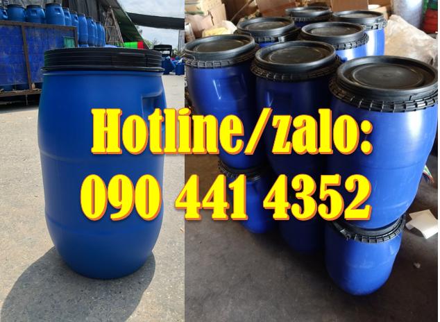 PP thùng phuy nhựa 30L, thùng nhựa 50 lít hình trụ, thùng phuy nhựa
