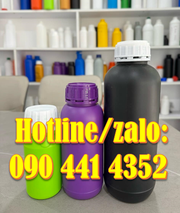 Chai nhựa 1 lít đựng dầu công nghiệp, chai nhựa đựng 500ml hóa chất