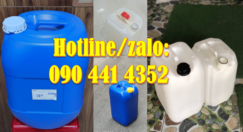 SX can nhựa 10 lít theo yêu cầu, mẫu can nhựa 20 lít vuông, tròn, can