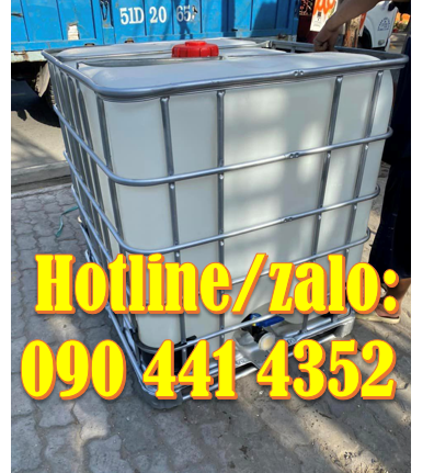 Tank nhựa ibc 1000 lít có khung thép, bồn nhựa ibc 1000 lít cũ đẹp