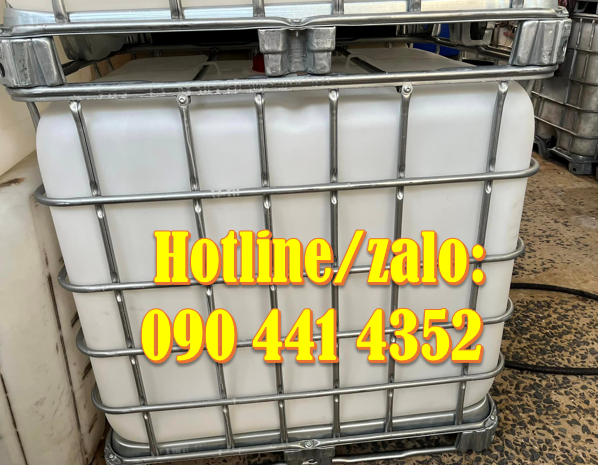 Tank nhựa ibc 1000 lít có khung thép, bồn nhựa ibc 1000 lít cũ đẹp
