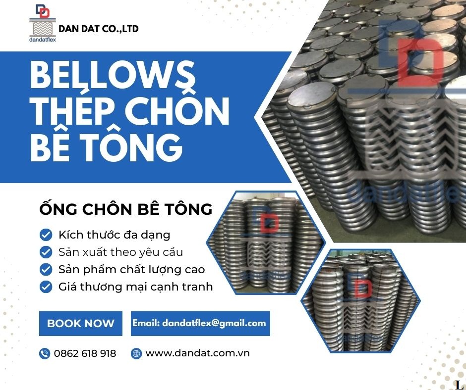 Ống chôn bê tông, ống chịu nhiệt đàn hồi, ống ruột gà sắt bịt 1 đầu
