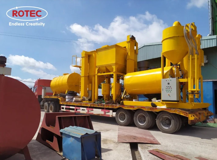 Máy phun bi và thu hồi chân hông tự động