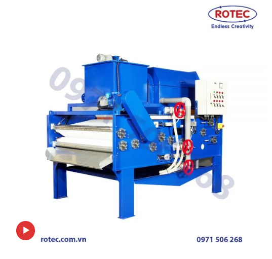 Máy ép bùn băng tải Rotec chất lượng cao