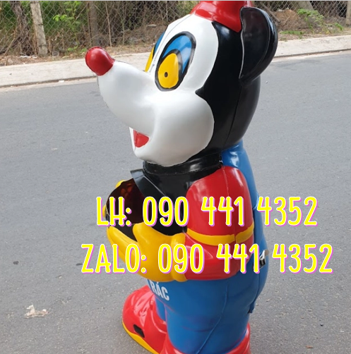 Thùng rác cá chép giá rẻ, thùng rác chuột túi màu theo yêu cầu,