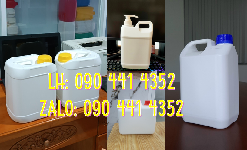 Gía can nhựa 500ml vuông, bán can nhựa 1L, can nhựa 2L, can nhựa 5L