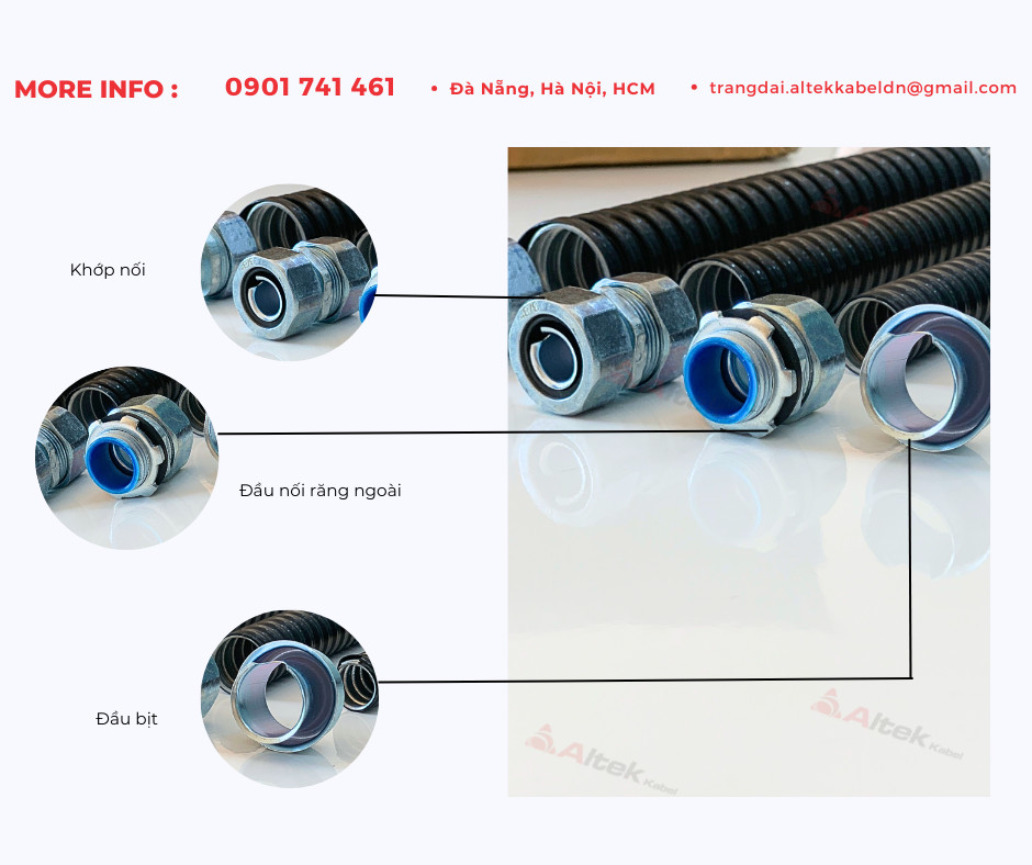 Ống ruột gà lõi thép bọc nhựa PVC phi 32 - 1inch