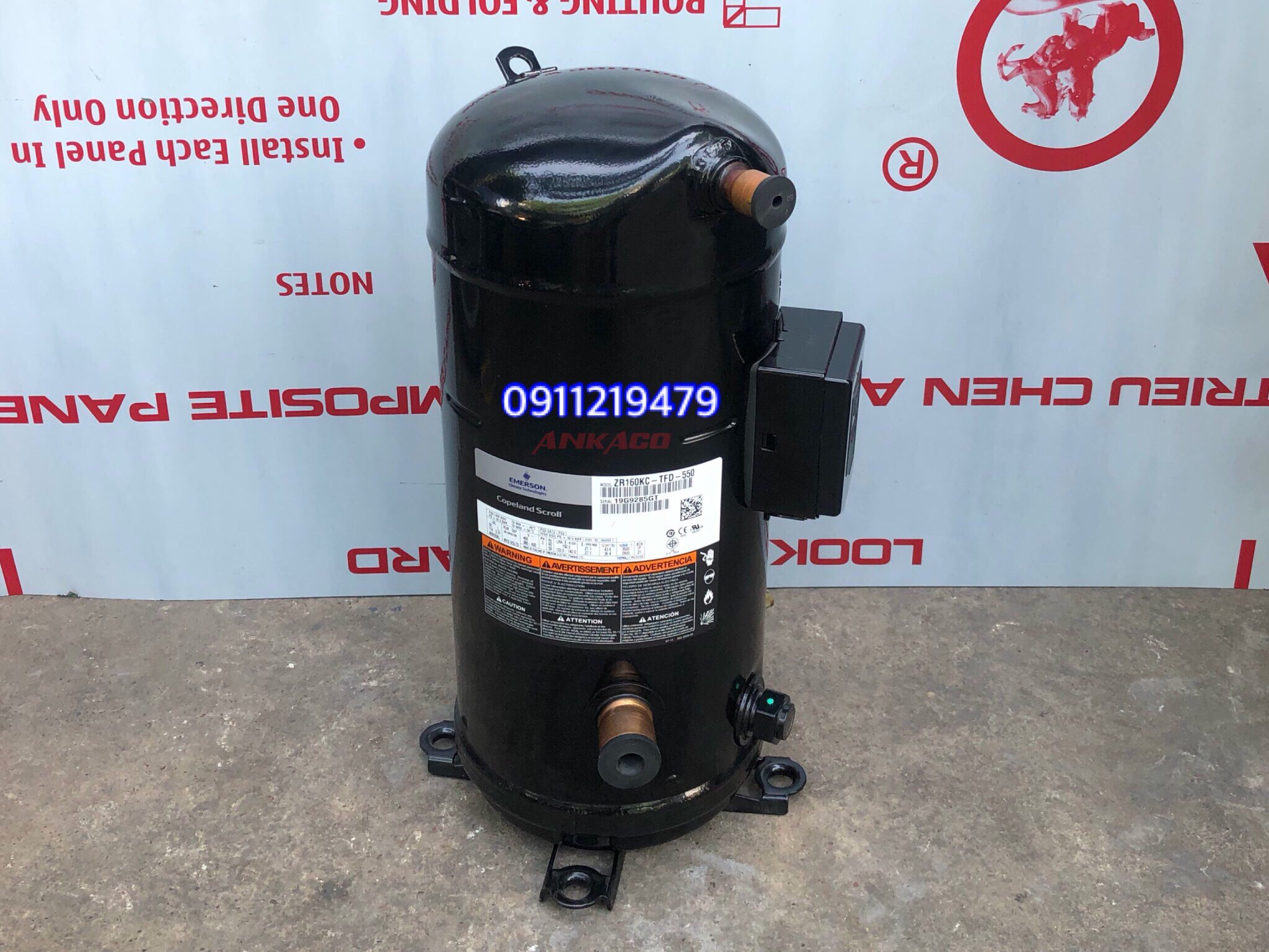 lắp đặt, cung ứng block lạnh copeland 13hp ZR160KC-TFD-550,0911219479