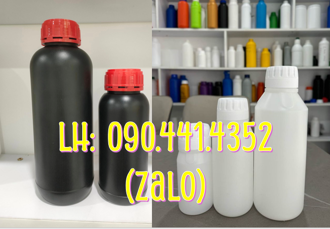 Chai nhựa 1 lít màu cam, sx vỏ chai nhựa 500ml, chai lọ nhựa HDPE,