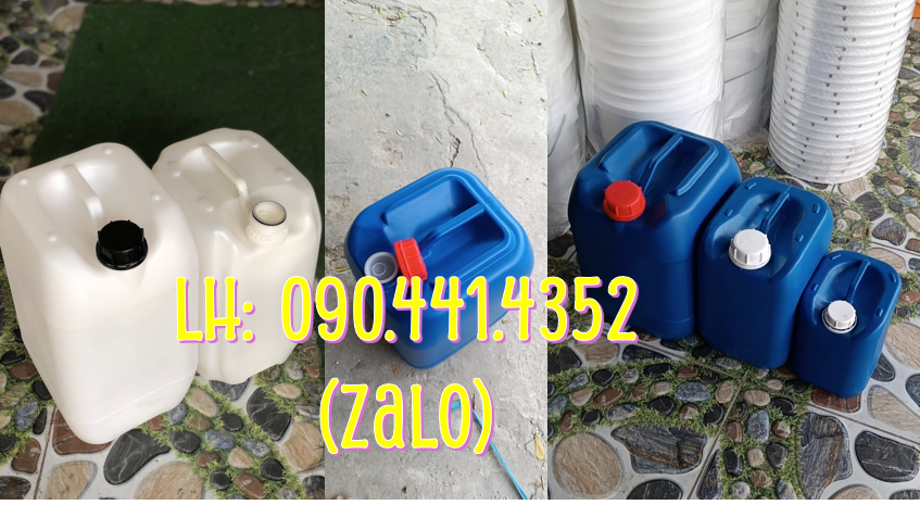 Gía can nhựa 10 lít đựng dầu, can nhựa 20 lít đựng nhớt, can 25 lít