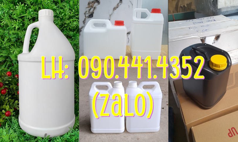 Gía can nhựa 5 lít mới, can nhựa 2 lít dày, can nhựa 1 lít đựng sơn