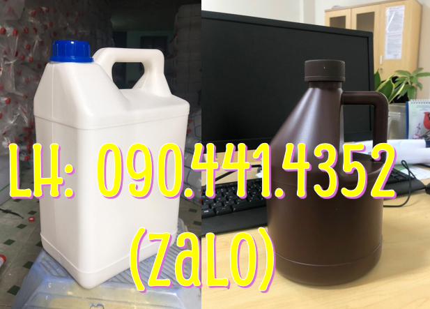 Gía can nhựa 5 lít mới, can nhựa 2 lít dày, can nhựa 1 lít đựng sơn