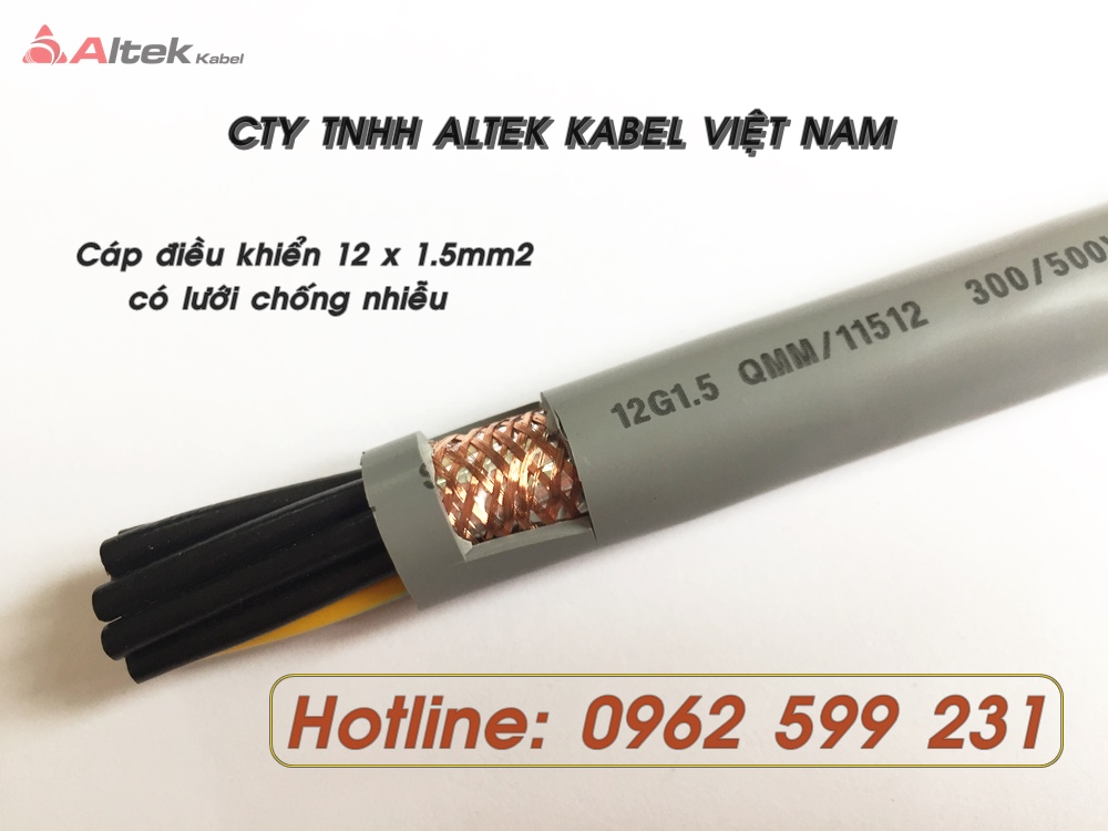 Cáp 12 lõi/ Cáp điều khiển Altek kabel rvv, rvvp giá sỉ