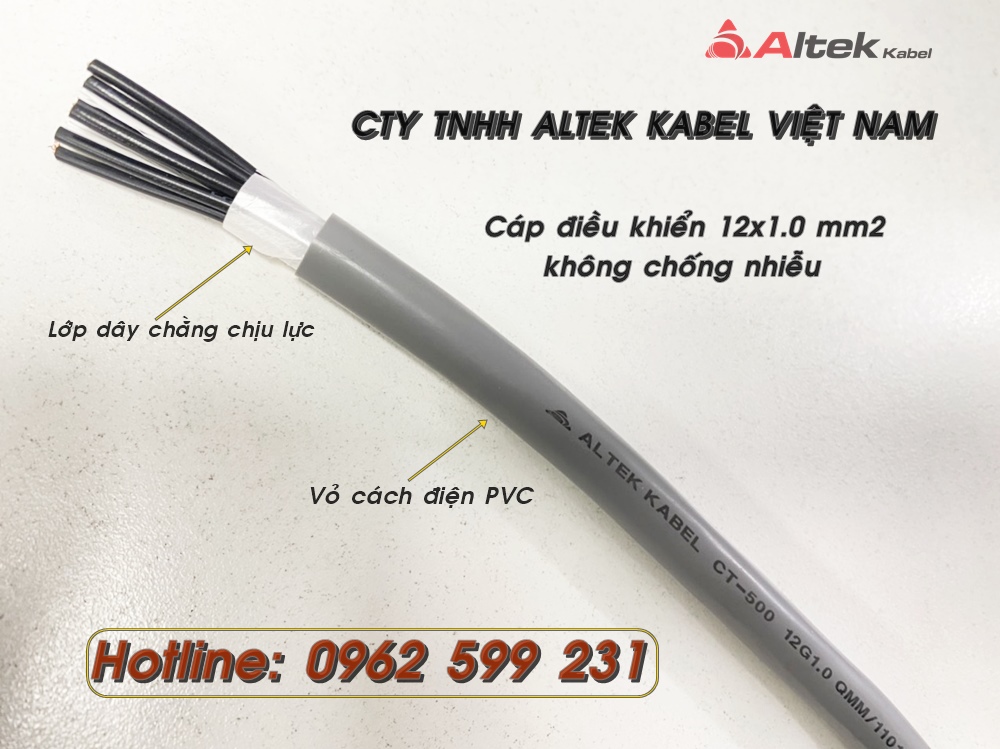 Cáp 12 lõi/ Cáp điều khiển Altek kabel rvv, rvvp giá sỉ