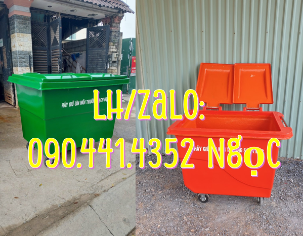 SX và in decal xe thu gom rác 660 lít, xe thu gom rác 1000 lít giá rẻ