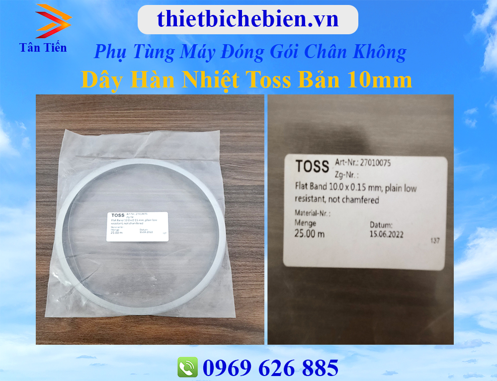 Dây hàn nhiệt máy hút chân không toss 10mm