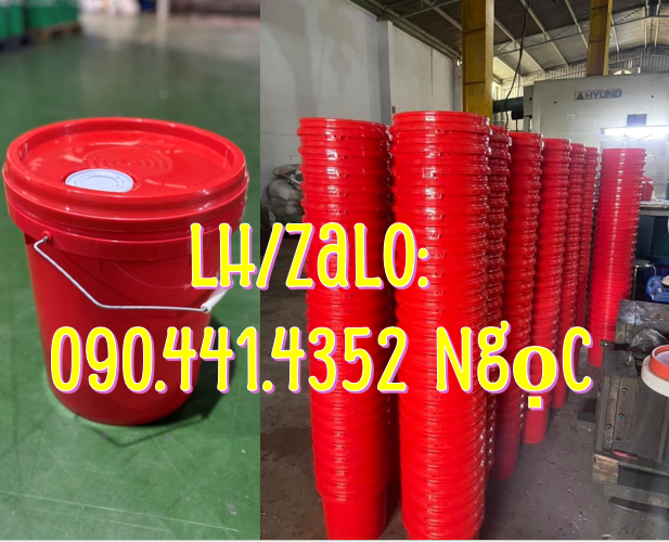 SX vỏ thùng sơn, xô nhựa cao cấp 5 lít - 10 lít - 20 lít - 30 lít TPHC