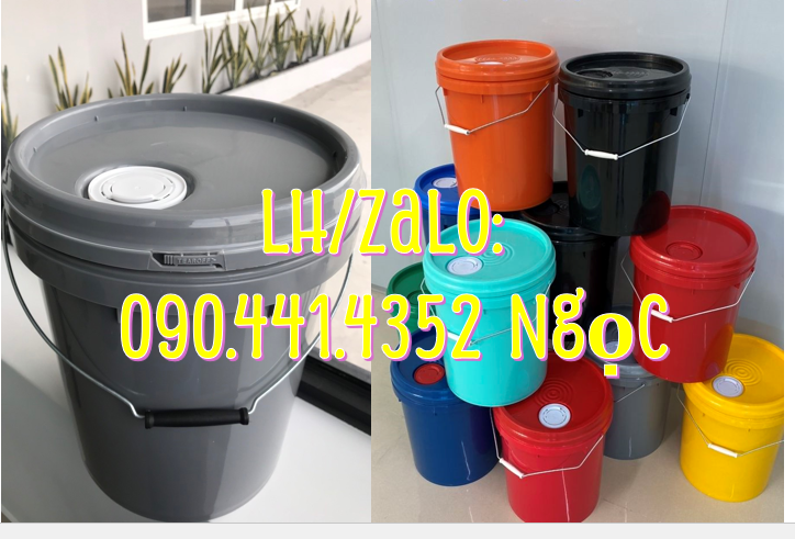 SX vỏ thùng sơn, xô nhựa cao cấp 5 lít - 10 lít - 20 lít - 30 lít TPHC
