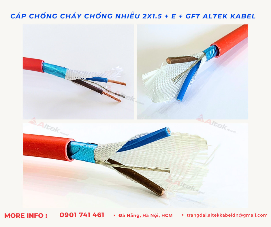 Cáp chống cháy chống nhiễu 2x1.0mm2 tại Đà Nẵng, Hà Nội, Hồ Chí Minh