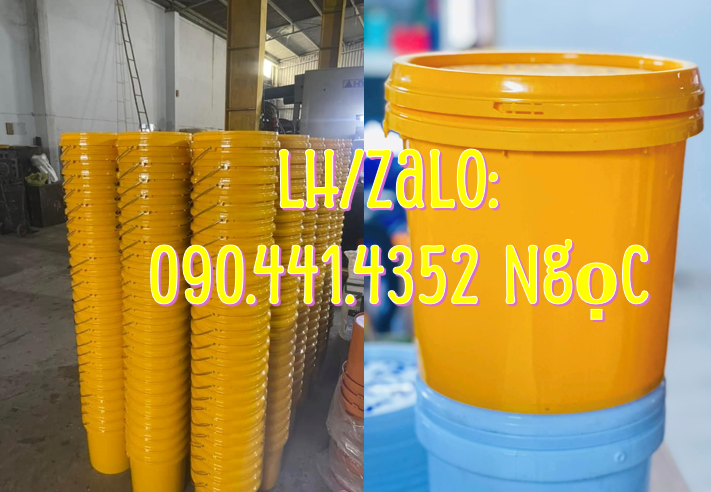 Vỏ thùng sơn 5 lít PP, xô nhựa PP 6 lít, thùng nhựa 10 lít đựng dầu
