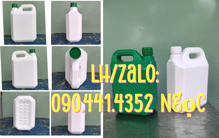 SX can nhựa 500ml - 5 lít, loại dày, HDPE 100%, an toàn thực phẩm