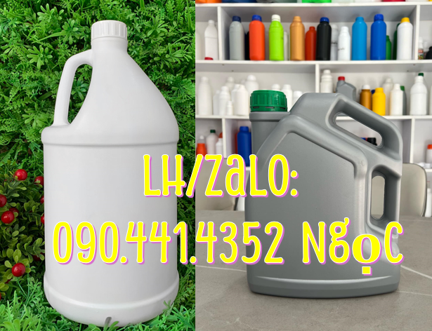 Can nhựa 5 lít vàng, can 2 lít đựng cồn, can nhựa 1 lít đựng thuốc